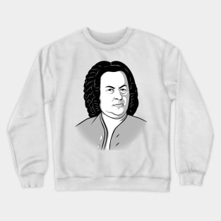 Johann Sebastian Bach in cartoon style Crewneck Sweatshirt